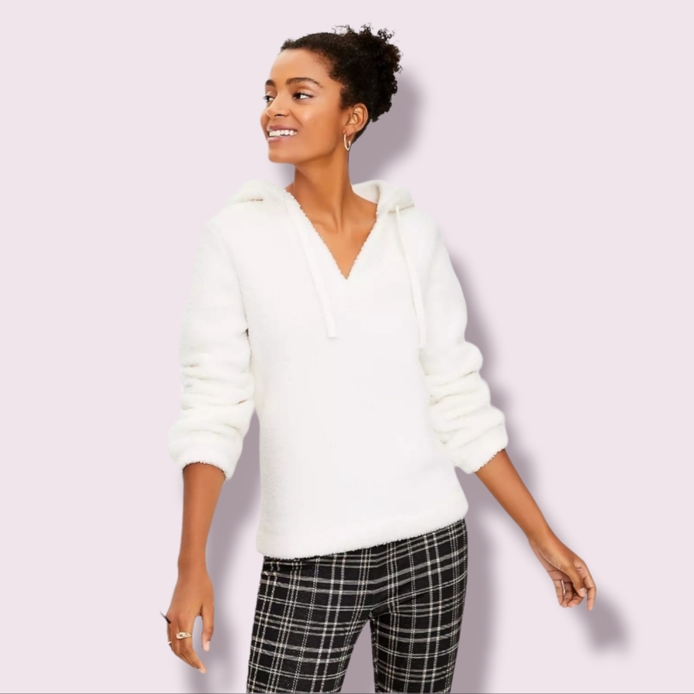 Loft Petite Sherpa Hoodie